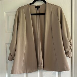 Torrid Tan Blazer Relaxed Fit Open Front